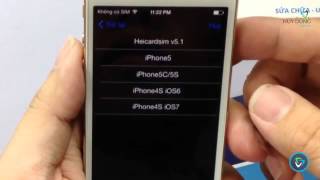 Hướng dẫn ghép sim ghép heicard Unlock iPhone 5s ATampT [upl. by Ridan276]