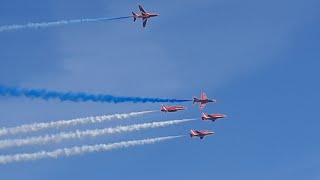 Red Arrows display at Duxford Summer Airshow 2024 [upl. by Eissej331]