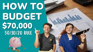 How to Budget a 70000 Salary  the 503020 Rule [upl. by Ahsita561]