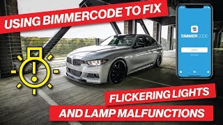 HOW TO FIX FLICKERING LIGHTS amp LAMP MALFUNCTIONS ON YOUR F30 BMW USING BIMMERCODE [upl. by Pierce]