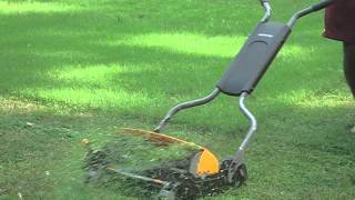 Fiskars Momentum Push Reel Mower In Action [upl. by Eustashe]