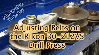 Rikon 30 212VS Belt Adjustments [upl. by Ahsaele122]