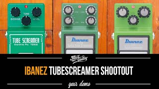 Ibanez TUBESCREAMER Shootout  TS808 vs TS9DX vs TS9  Gear Demo [upl. by Wilsey]