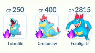 Shadow Feraligatr Evolution Line Only Challenge 😛 Pokemon Go [upl. by Yaner]