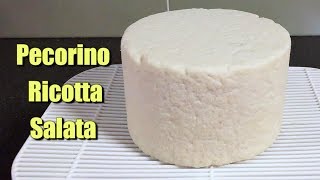 Pecorino Ricotta Salata  Using Leftover Whey [upl. by Malonis]