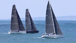 The start of the Queenscliff to Devonport yacht race Seen off Point Lonsdale Victoria Australia [upl. by Ritter]