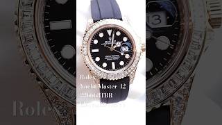 Rolex YachtMaster 42 Yellow Gold Diamond Paved Watch Baguette Diamond Bezel 226668TBR [upl. by Amek491]