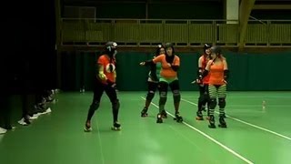 Tjejsporten roller derby växer snabbt i Sverige [upl. by Icyak204]