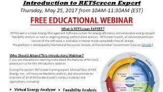 Introduction to RETScreen Expert Recorded Educational Webinar [upl. by Balch624]