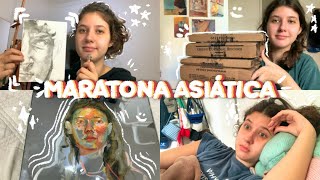 um completo cAOS e dois novos favoritos 🥰  maratona asiática  vlog de leitura 07 [upl. by Notserk]