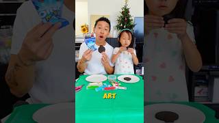 Oreo Cookie Art Challenge Who Will Win shorts artchallenges [upl. by Kielty]