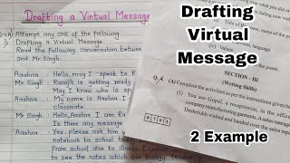 Drafting a Virtual Message Class 12Board Exam 12 Writing SkillVirtual message examplesBoards 2023 [upl. by Nilrev750]