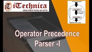 39 OPERATOR PRECEDENCE PARSER  I [upl. by Mhoj467]