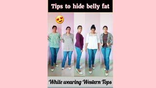 Tops to hide belly fat🤍  Glamwithg3  fashion tshirt tops hacks jeans plussize newvideo [upl. by Okia]