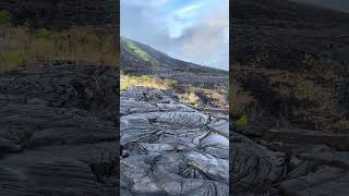 Pahoehoe LAVA FACIES at Maliwai a Pele river of Pele flow from 1974 HAWAII lava volcano [upl. by Bendicta40]