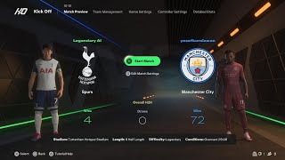 PS5  FC25  Tottenham Hotspur vs Manchester City  PS5 realistic gameplay [upl. by Bowrah687]