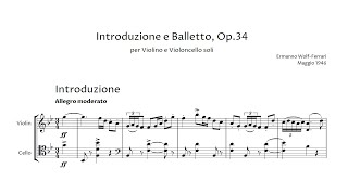 Ermanno WolfFerrari – Introduzione e Balletto for Violin and Cello [upl. by Neivad]