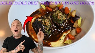 Beef Short Ribs In One Hour Using A Pressure Cooker [upl. by Eriam689]