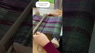 Weaving on a Rigid Heddle Loom weavingloom handweaving rigidheddleloom craftgifts handmade [upl. by Hniht806]