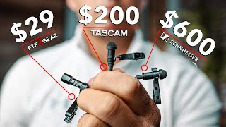 Lav Mic Comparison  29 FTF Gear vs 200 Tascam DR10L vs 600 Sennheiser G4 [upl. by Teerpnam435]