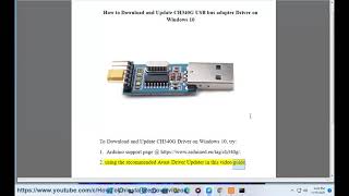 Download amp Update CH340G USB bus adapter Driver on Windows 10 [upl. by Suzzy]