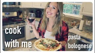 cook with me  pasta bolognese  brianna k [upl. by Esilegna359]