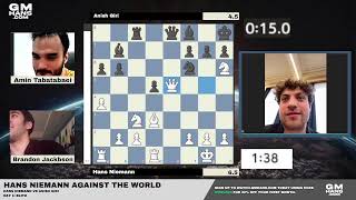 Hans Niemann Against The World  Hans Niemann vs Anish Giri  Day 1  Blitz [upl. by Dov]