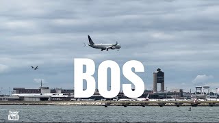 Boston Logan Airport BOS Plane Spotting  Arrivals [upl. by Aihtak]