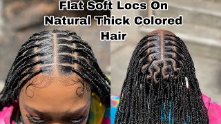 How To Achieve Flat SoftLocs On Thick and Colored Hair [upl. by Serra]