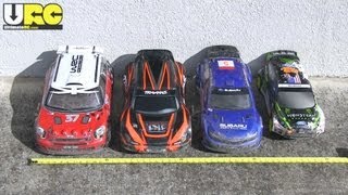 RC Rally car SIZE comparison  WR8 DRX Traxxas ER4 [upl. by Fenelia]