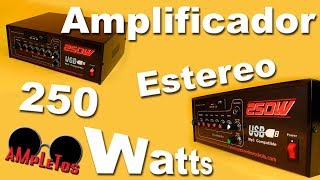 Amplificador estéreo de 250 watts [upl. by Dyl]