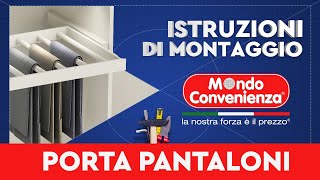 Istruzioni di Montaggio Porta Pantaloni Estraibile Donatella Mondo Convenienza [upl. by Flem]