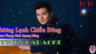 Karaoke  Sương lạnh chiều đông  Quang Dũng [upl. by Brunhild]