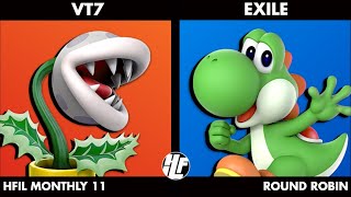 HFIL Monthly 11 VT7 Piranha Plant vs Exile Yoshi Round Robin [upl. by Danczyk]