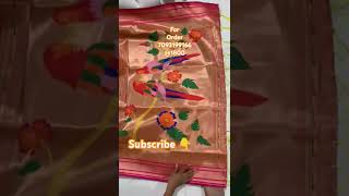 Pure Soft Silk kanjivaram paithani 1800 rithicollections4744 subscribe trendingshorts [upl. by Miehar642]