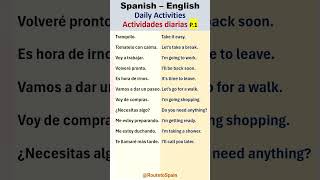 Actividades diarias 1english languagelearningspanishacademyingles spanishlessonsonline spanish [upl. by Marysa]