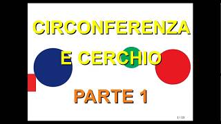 Geometria3 circonferenza e cerchio parte 1 lessico specifico [upl. by Grimonia843]