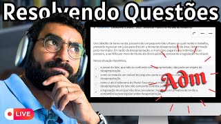 Live Resolvendo questões de Direito Administrativo DIA 15 [upl. by Alcine964]