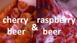 making cherry beer and raspberry beer  part one [upl. by Cia]