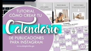 Tutorial  Como planificar tu calendario publicaciones de Instagram [upl. by Clabo834]