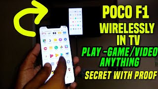 Poco F1 Mirror Your Screen On Tv Play GameMusicVideosMore Amazing Features [upl. by Auqinet]