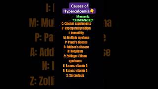 Causes of HyperCalcemia Mnemonics 💯 neet inicet fmge [upl. by Oihsoy]