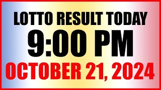 Lotto Result Today 9pm Draw October 21 2024 Swertres Ez2 Pcso [upl. by Idnas]