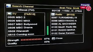 Nilesat Satellite 7W  How To Add and Scan All Frequencies  Latest Updates All Channels [upl. by Ezarra915]