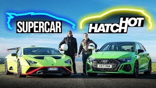 Supercar vs Hot Hatch  Whats FASTER In The REAL World 4K [upl. by Quinton]