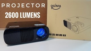 OGIMA BL20 Projector REVIEW  2600 Lumens [upl. by Aihseuqal]