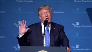 Watch Trump’s full speech to the Heritage Foundation [upl. by Nnyltiac934]