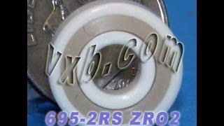 6952RS Full Ceramic Sealed Bearing 5x13x4 ZrO2 Miniature Bearings [upl. by Navar882]