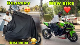 Finally phir se Delivery leli 😍 Kisi or ki SuperBike ki 😬 HayaBusa ki jagah Kawasaki [upl. by Candice87]