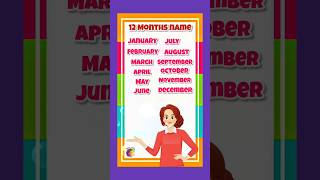 Months name in english nurseryrhymes staylittlechannel preschool learning [upl. by Kere]